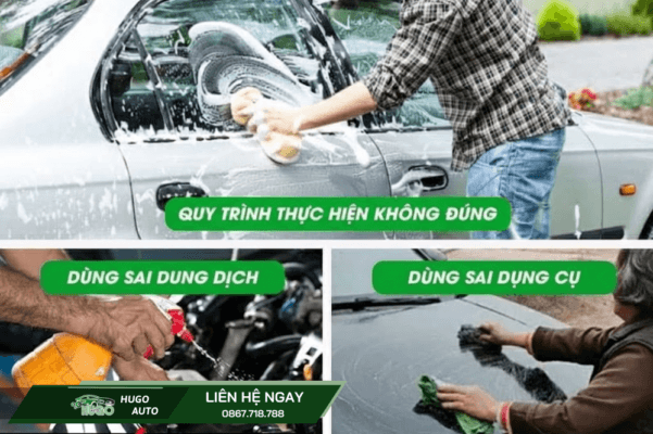 Rửa xe ô tô cấc sai lầm thường gặp